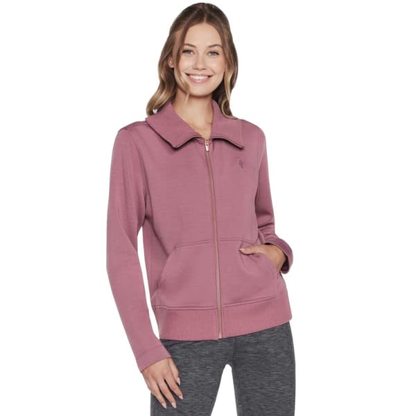 Skechers Hoodless Hoodie Skechcloud Jacket WJA288-DKMV, Kvinna, Tröjor, Lila Purple XL