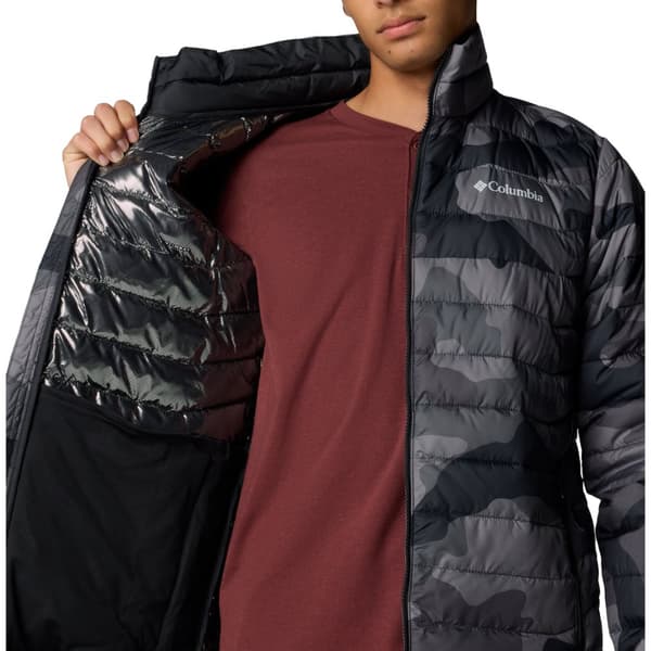 Columbia Powder Lite II Printed Jacket 2098394010, Mand, Jakke, Sort