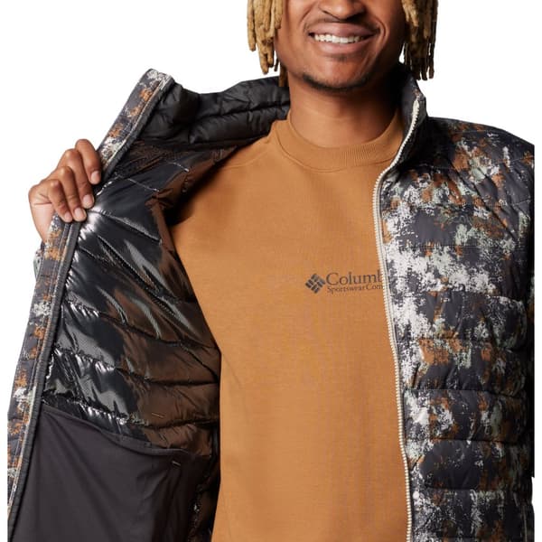 Columbia Powder Lite II Printed Jacket 2098394278, Man, Jackor, Grå