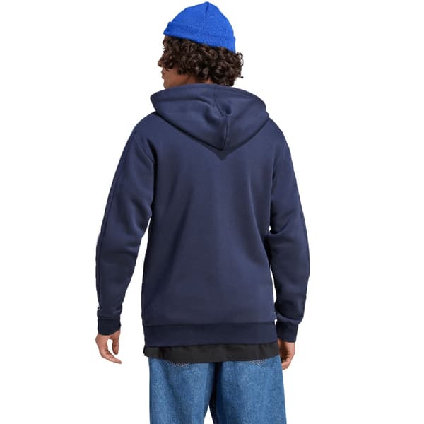 adidas Essentials Fleece 3-Stripes FZ Hoodie IJ6478, Mand, Sweatshirts, Marine blå