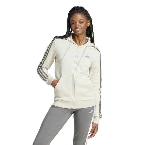 adidas Essentials 3-Stripes W Hoodie IY1732, Kvinna, Tröjor, Vit