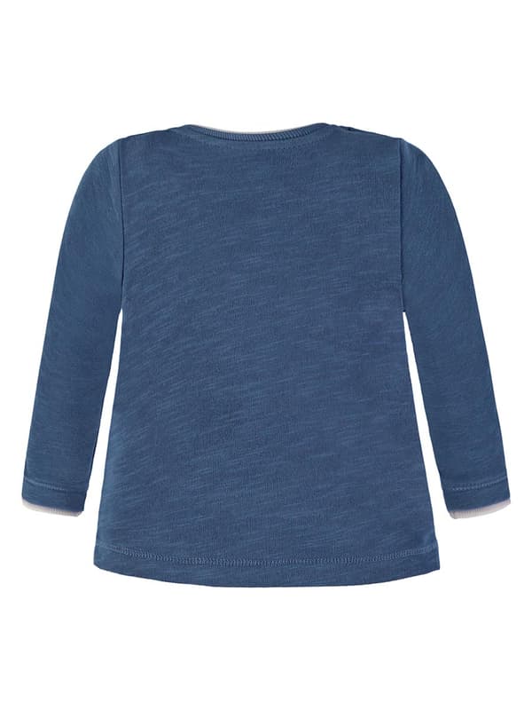 Baby Pojke Långärmad Blus Grävmaskin Blå Kanz