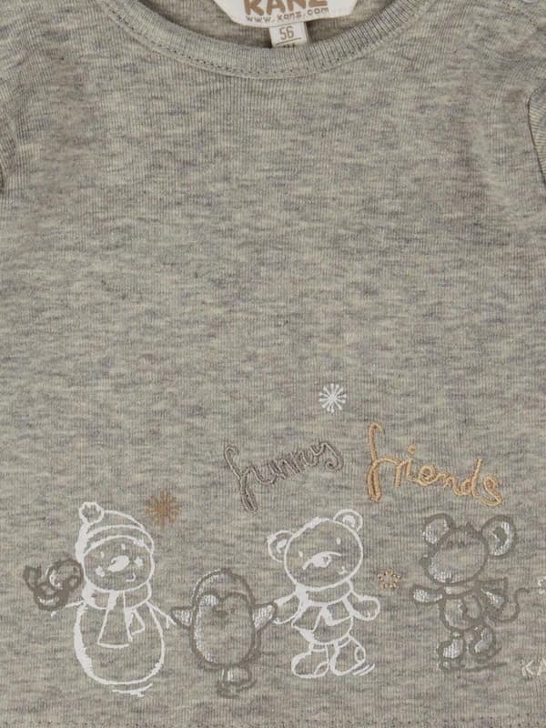 Baby långärmad blus grå Kanz