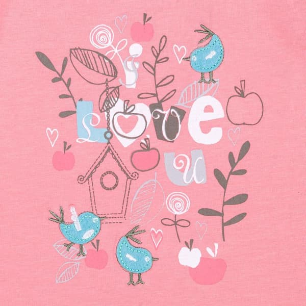 Pink langærmet t-shirt til piger fra Kanz