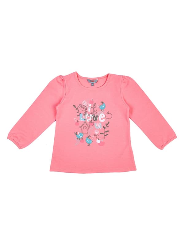 Pink langærmet t-shirt til piger fra Kanz