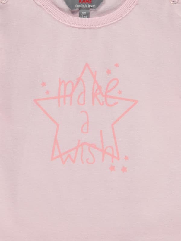 Pigernes langærmede bluse, pink, Make a wish, Kanz