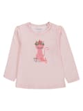 Miniatyrbillede 1 af 3: Langærmet bluse til piger, pink, kitty, Kanz
