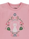 Miniatyrbild 3 av 3: Långärmad blus för flickor, rosa, kattunge, Kanz