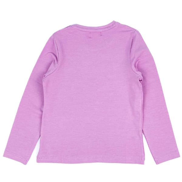 Långärmad blus för flickor, lila kitty, Olimpias