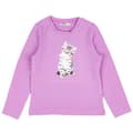 Miniatyrbild 1 av 3: Långärmad blus för flickor, lila kitty, Olimpias