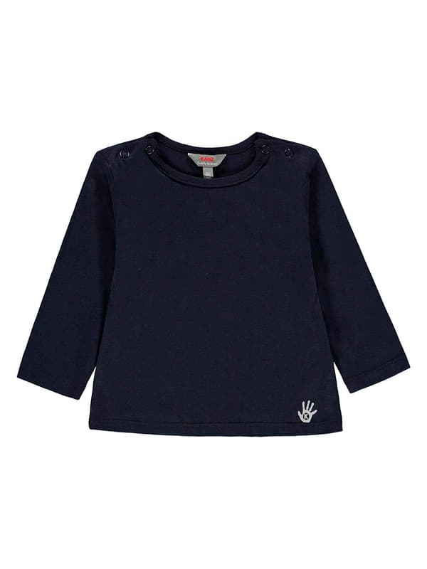 Marinblå Kanz långärmad baby-T-shirt