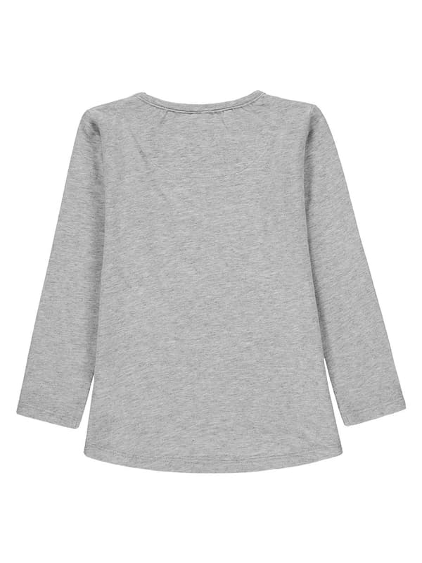 Grå t-shirt med Kanz-tryck för flickor
