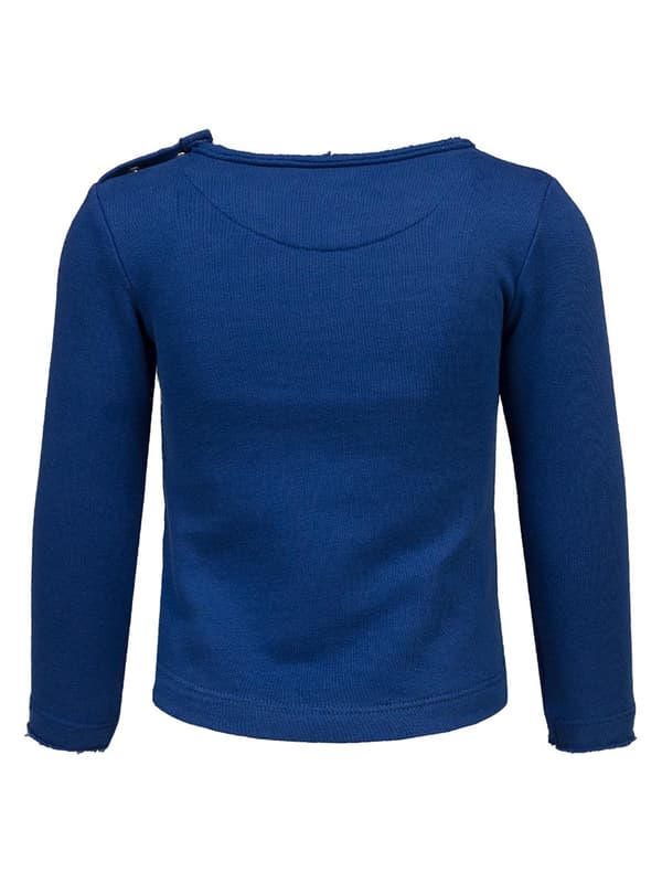 Blå blus med lång ärm och Lief-tryck för pojkar