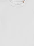 Miniatyrbild 3 av 3: Vit långärmad t-shirt för flickor, navel