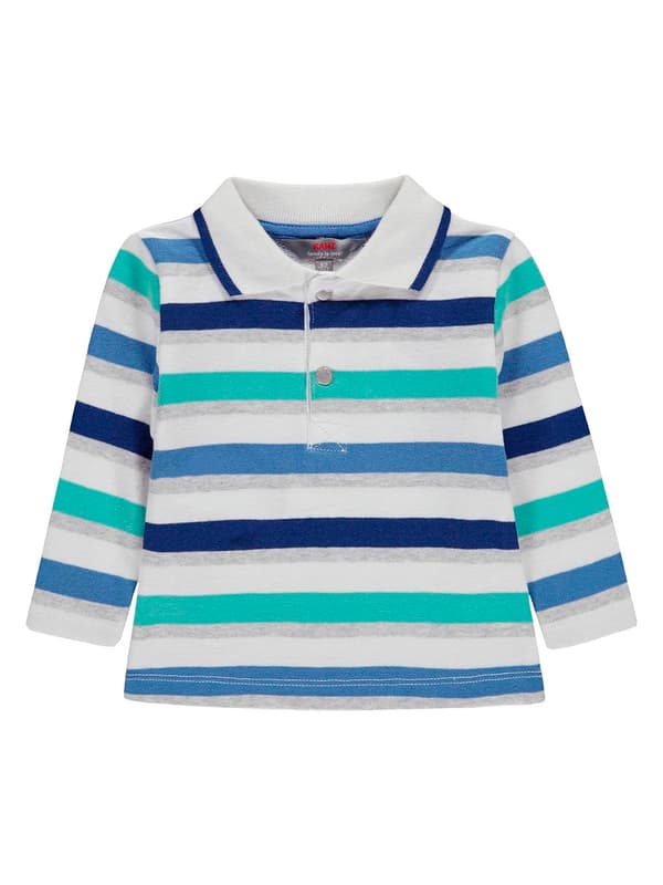 Baby Pojkar Kanz Randig Långärmad Pikétröja