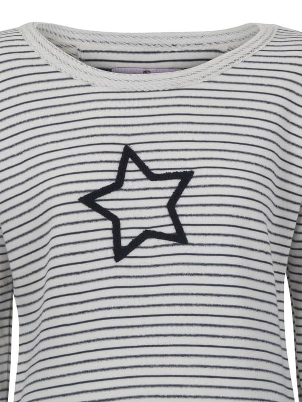 Damebluse med lange ærmer, grå, navle, graviditet
