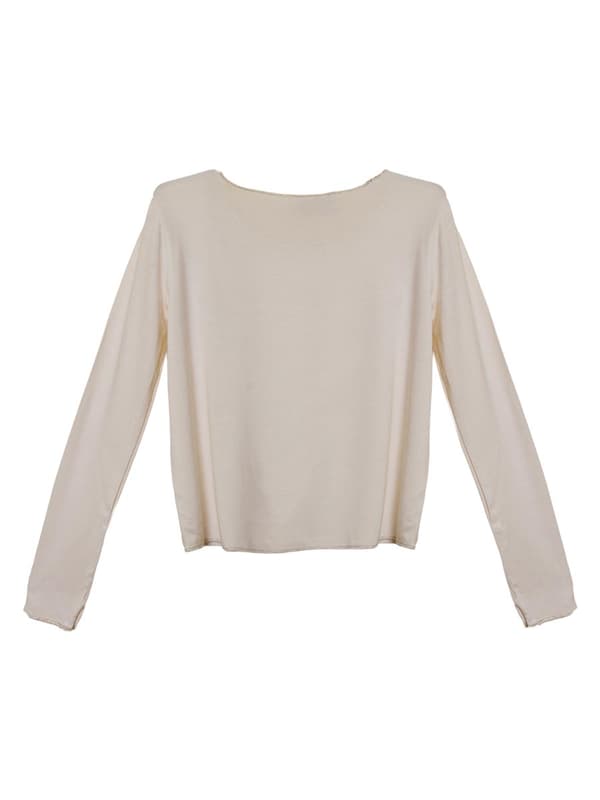 Beige långärmad blus för flickor, Olimpias