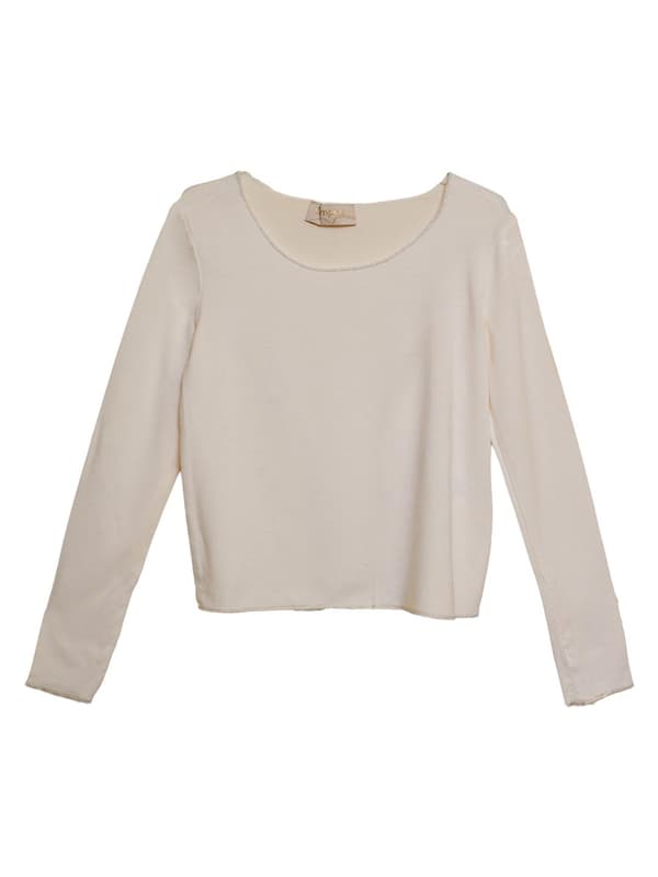 Beige långärmad blus för flickor, Olimpias