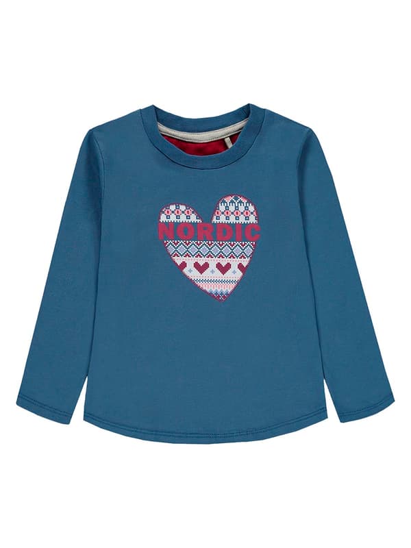 Långärmad blus för babyflicka, blå Kanz