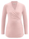Miniatyrbillede 1 af 2: Langærmet bluse til kvinder, navlebluse til gravide