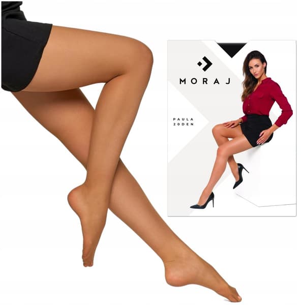 DAMSTRUMPBYXOR Släta Klassiska Lycra BEIGE 15/20 DEN MORAJ s.2
