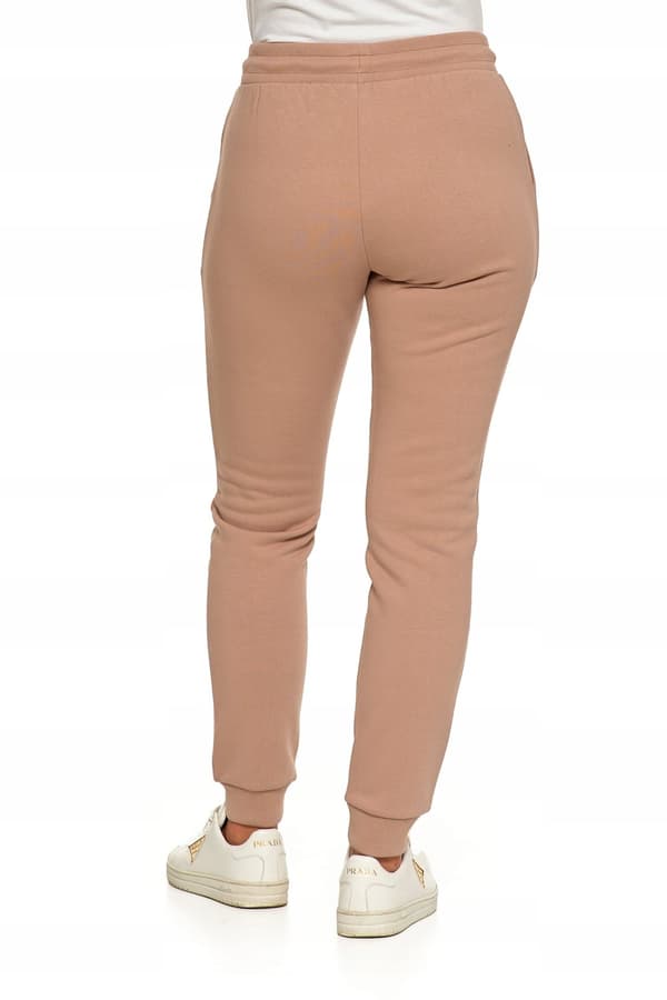 Varma joggingbyxor för kvinnor, enfärgade beige, klassiska MORAJ XXL