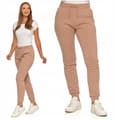 Miniatyrbild 1 av 11: Varma joggingbyxor för kvinnor, enfärgade beige, klassiska MORAJ XXL