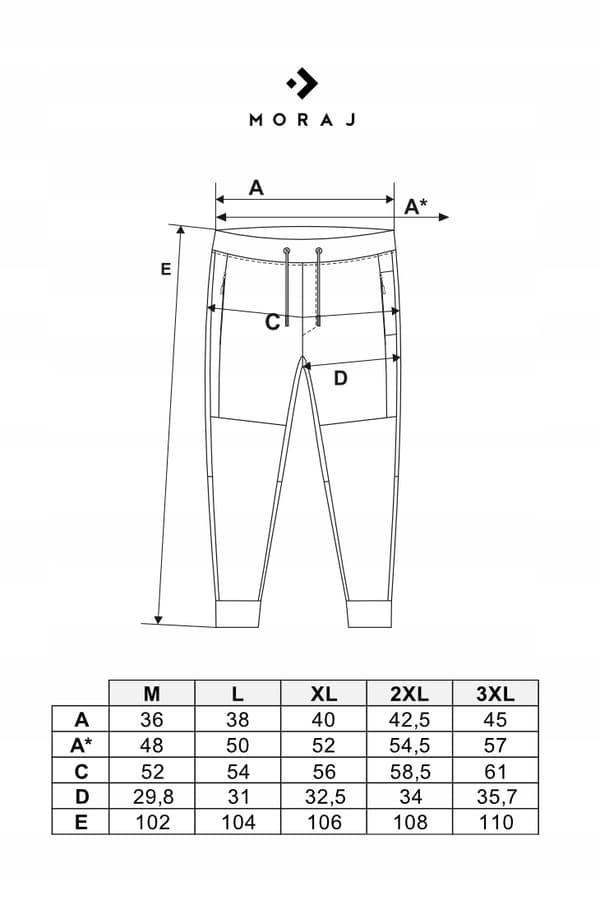 Herrmjukisbyxor Joggers Typ Knuten Slät med Fickor MORAJ XL