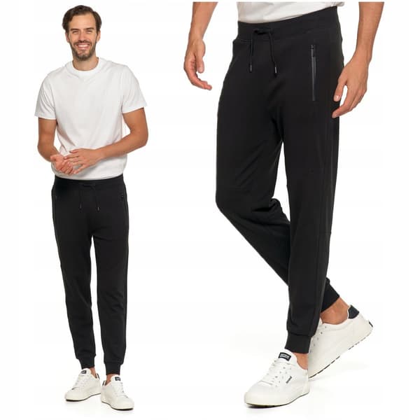 Herrmjukisbyxor Joggers Typ Knuten Slät med Fickor MORAJ XL
