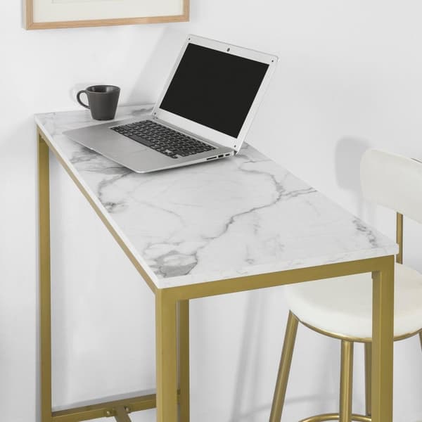 SoBuy Barbord Loungebord Hjørnebord Længde 100 cm Bredde 40 cm Højde 106 cm, FSB34-G