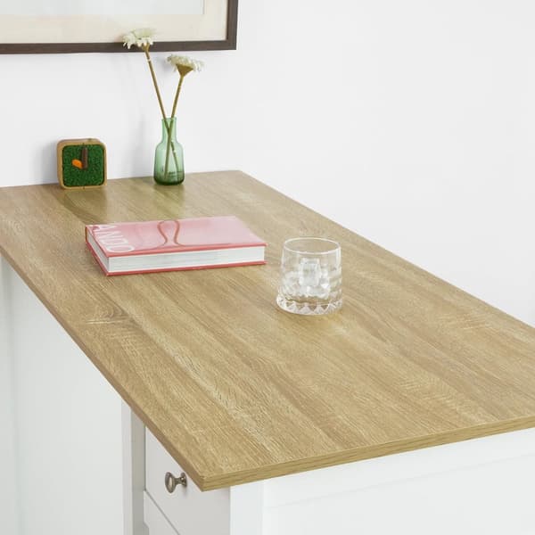 SoBuy Barbord med hyllor, Köksbord, Arbetsbord, Skrivbord, FWT64-WN