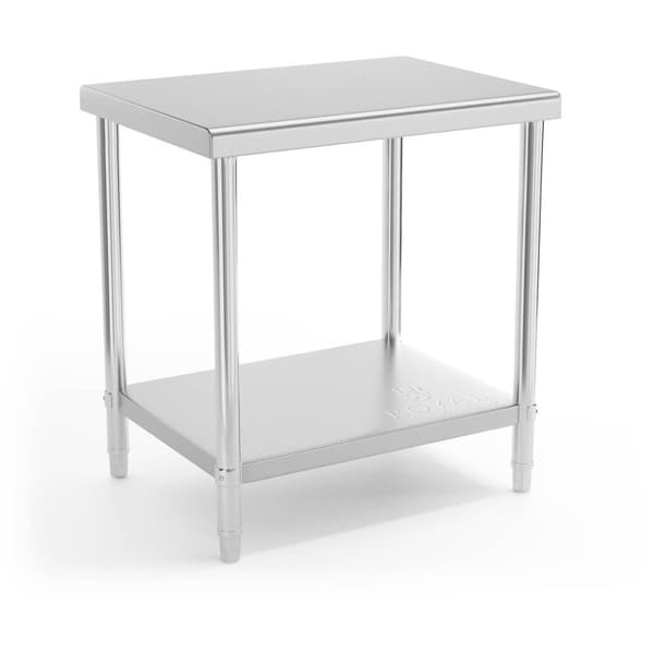 Royal Catering Rostfri arbetsbänk - 80 x 60 cm - 190 kg - rostfritt stål