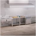 Miniatyrbild 4 av 6: Royal Catering Rostfri arbetsbänk - 90 x 60 cm - 210 kg - rostfritt stål - skyddskant
