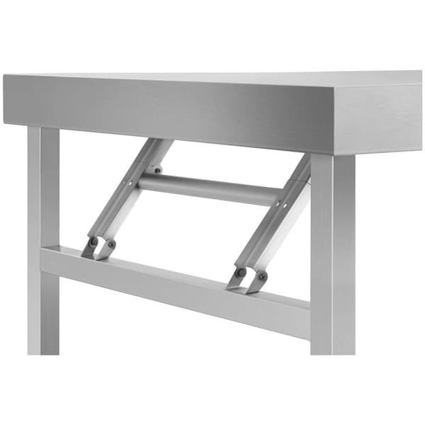 Royal Catering Rostfri arbetsbänk - hopfällbar - 180 x 60 cm - rostfritt stål