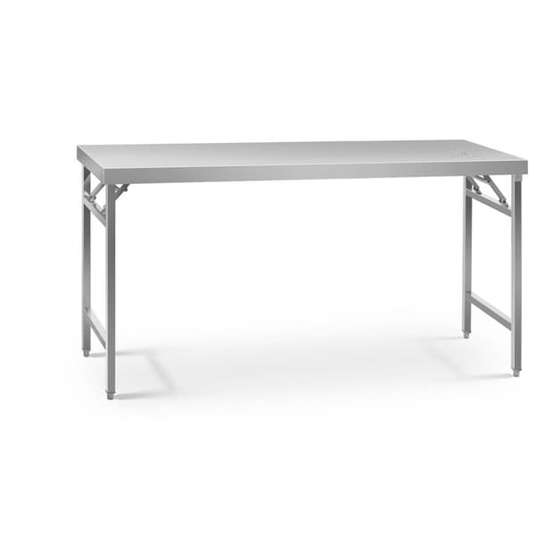 Royal Catering Rostfri arbetsbänk - hopfällbar - 180 x 60 cm - rostfritt stål
