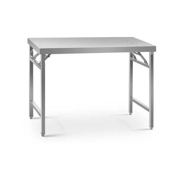 Royal Catering Rostfri arbetsbänk - Hopfällbar - 120 x 70 cm - 215 kg