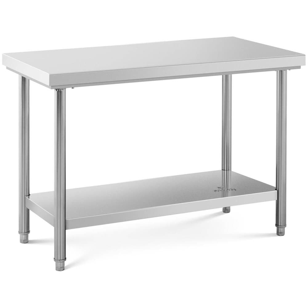 Royal Catering Rostfri arbetsbänk - 120 x 60 cm - 137 kg lastkapacitet - royal_catering