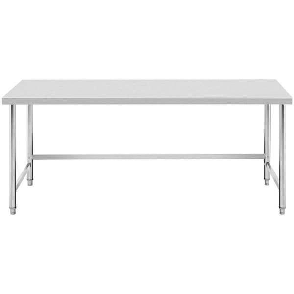 Royal Catering Rostfri arbetsbänk - 200 x 90 cm - 100 kg lastkapacitet - royal_catering