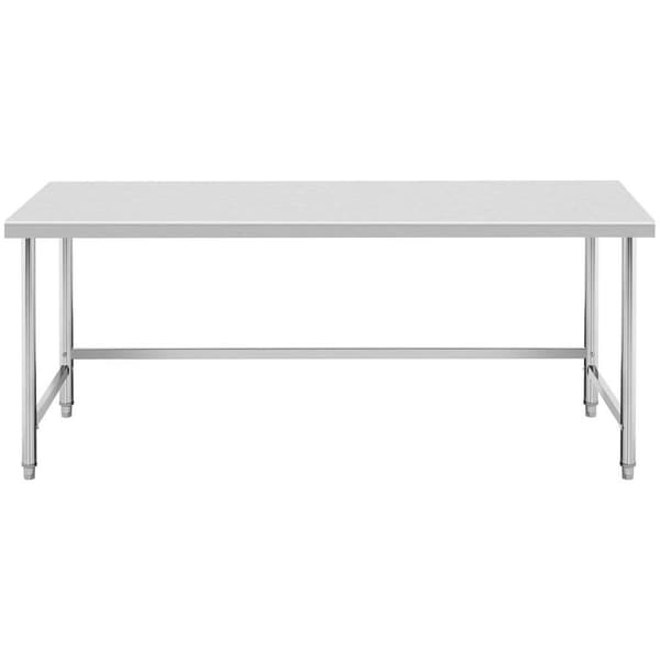Royal Catering Rostfri arbetsbänk - 200 x 60 cm - 95 kg lastkapacitet - royal_catering