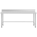 Miniatyrbild 4 av 5: Royal Catering Rostfri arbetsbänk - 200 x 70 cm - Skyddskant - 95 kg lastkapacitet - Royal Catering