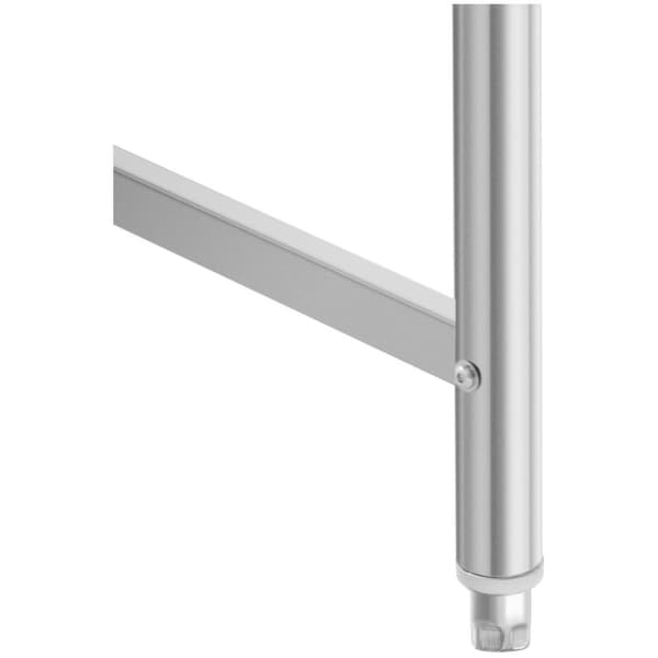 Royal Catering Rostfri arbetsbänk - 150 x 70 cm - Skyddskant - 93 kg lastkapacitet - Royal Catering