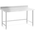 Miniatyrbild 1 av 6: Royal Catering Rostfri arbetsbänk - 150 x 70 cm - Skyddskant - 93 kg lastkapacitet - Royal Catering