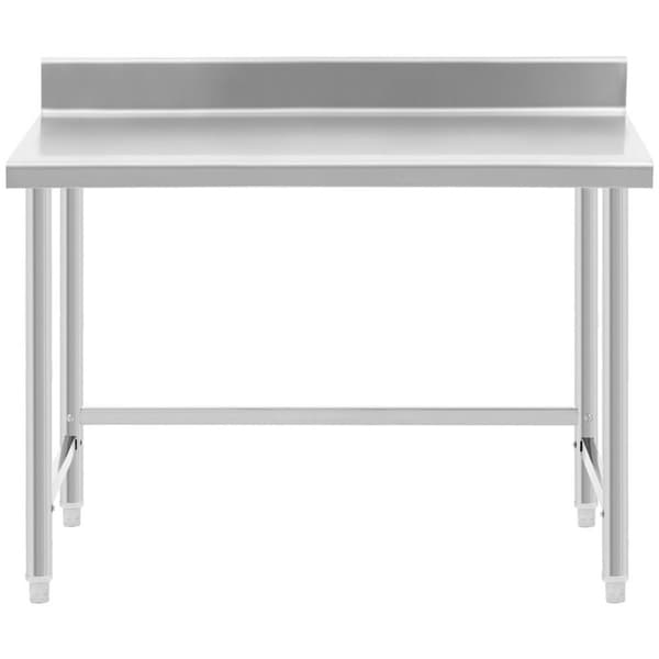 Royal Catering Rostfri arbetsbänk - 120 x 70 cm - Skyddskant - 93 kg lastkapacitet - Royal Catering