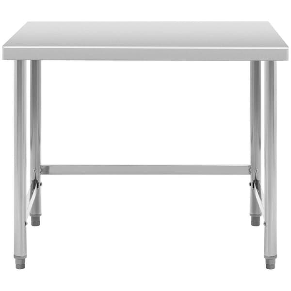 Royal Catering Rostfri arbetsbänk - 100 x 70 cm - 92 kg lastkapacitet - royal_catering