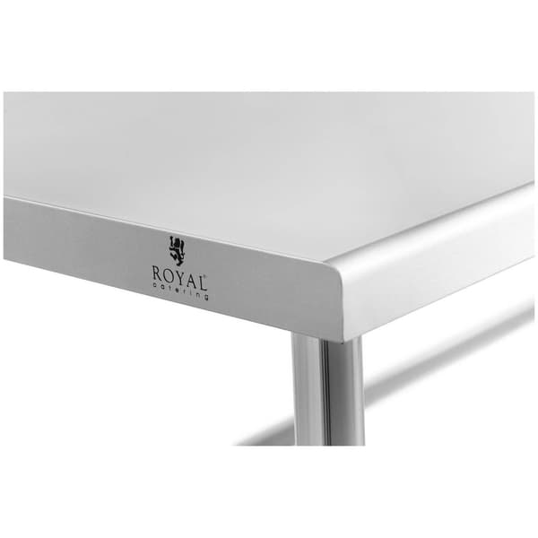 Royal Catering Rostfri arbetsbänk - 100 x 70 cm - 92 kg lastkapacitet - royal_catering