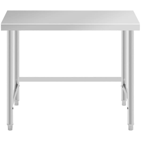Royal Catering Rostfri arbetsbänk - 100 x 60 cm - 90 kg lastkapacitet - royal_catering