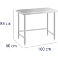 Miniatyrbild 5 av 5: Royal Catering Rostfri arbetsbänk - 100 x 60 cm - 90 kg lastkapacitet - royal_catering