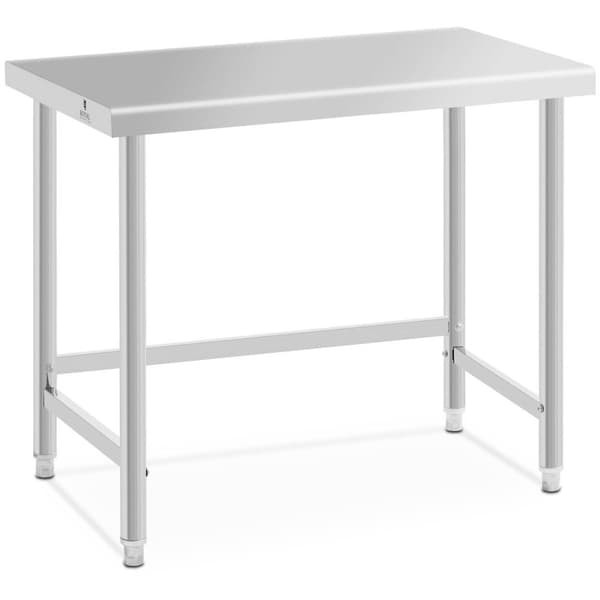 Royal Catering Rostfri arbetsbänk - 100 x 60 cm - 90 kg lastkapacitet - royal_catering