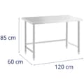 Miniatyrbild 6 av 6: Royal Catering Rostfri arbetsbänk - 120 x 60 cm - 91 kg lastkapacitet - royal_catering