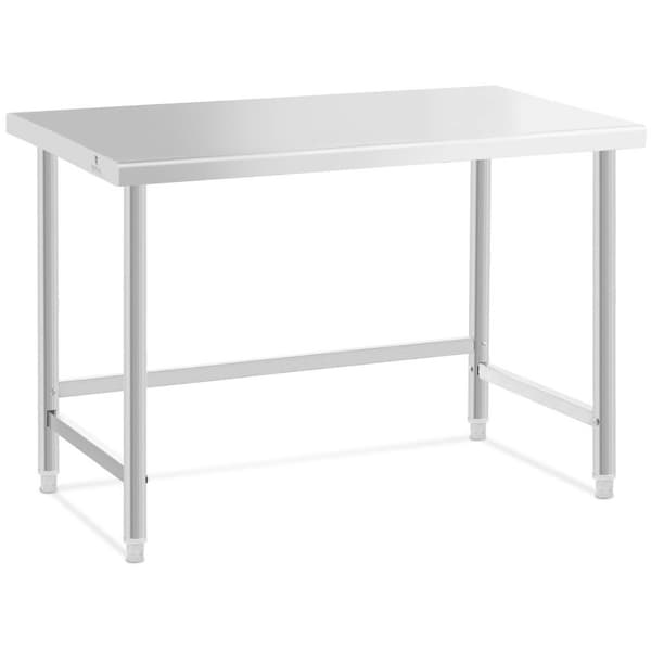 Royal Catering Rostfri arbetsbänk - 120 x 60 cm - 91 kg lastkapacitet - royal_catering